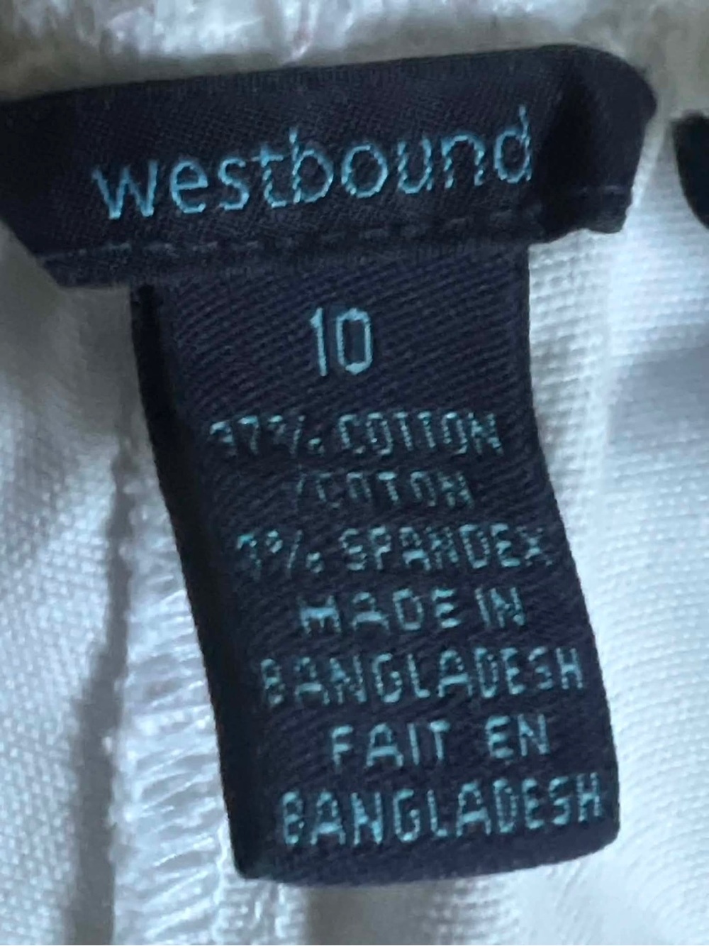 Westbound White Cropped Cargo Pants with Drawstring - Picture 4 of 4